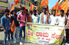 Sri Rama Sene stages protest against  V-Day celebrations